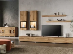 Zestawy Mebli Do Salonu|Meblościanki></noscript>Helvetia Meblościanka do salonu BARRET dąb wotan