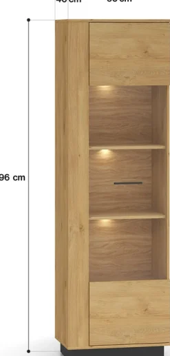 Zestawy Mebli Do Salonu|Meblościanki></noscript>ML Meble Meblościanka do salonu MONELLI dąb stylowy