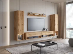 Meblościanki>BRATEX Meblościanka do salonu pod telewizor MADERA dąb wotan