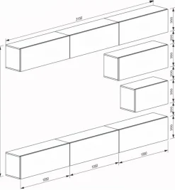 Zestawy Mebli Do Salonu|Meblościanki></noscript>BROMARKT Meblościanka do salonu PREMIUM