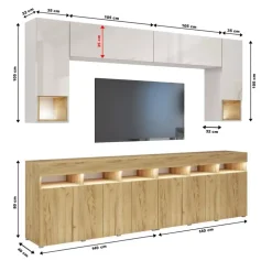 Meblościanki|Zestawy Mebli Do Salonu>BROMARKT Meblościanka do salonu PREMIUM