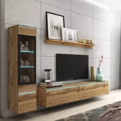 Meblościanki>BRATEX Meblościanka do salonu VELLORE dąb wotan