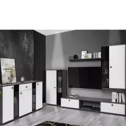 Meblościanki>Lempert Meblościanka do salonu z frezowanymi frontami KUBA