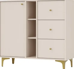 Zestawy Mebli Do Salonu|Meblościanki></noscript>Lempert Meblościanka do salonu z komodą i szafką RTV TOKEN beż piaskowy