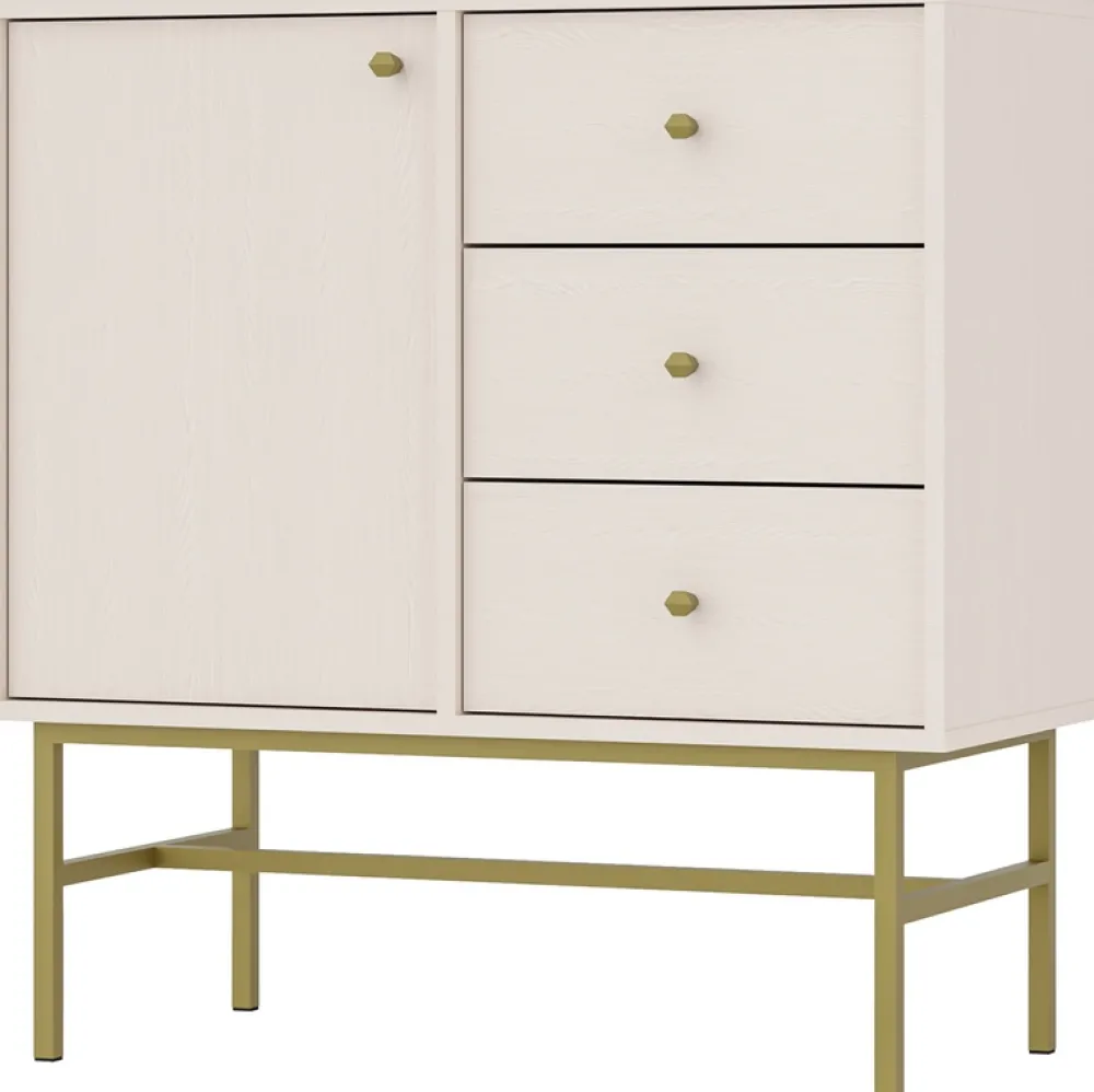 Meblościanki>Lempert Meblościanka do salonu z komodą TOKEN beż piaskowy