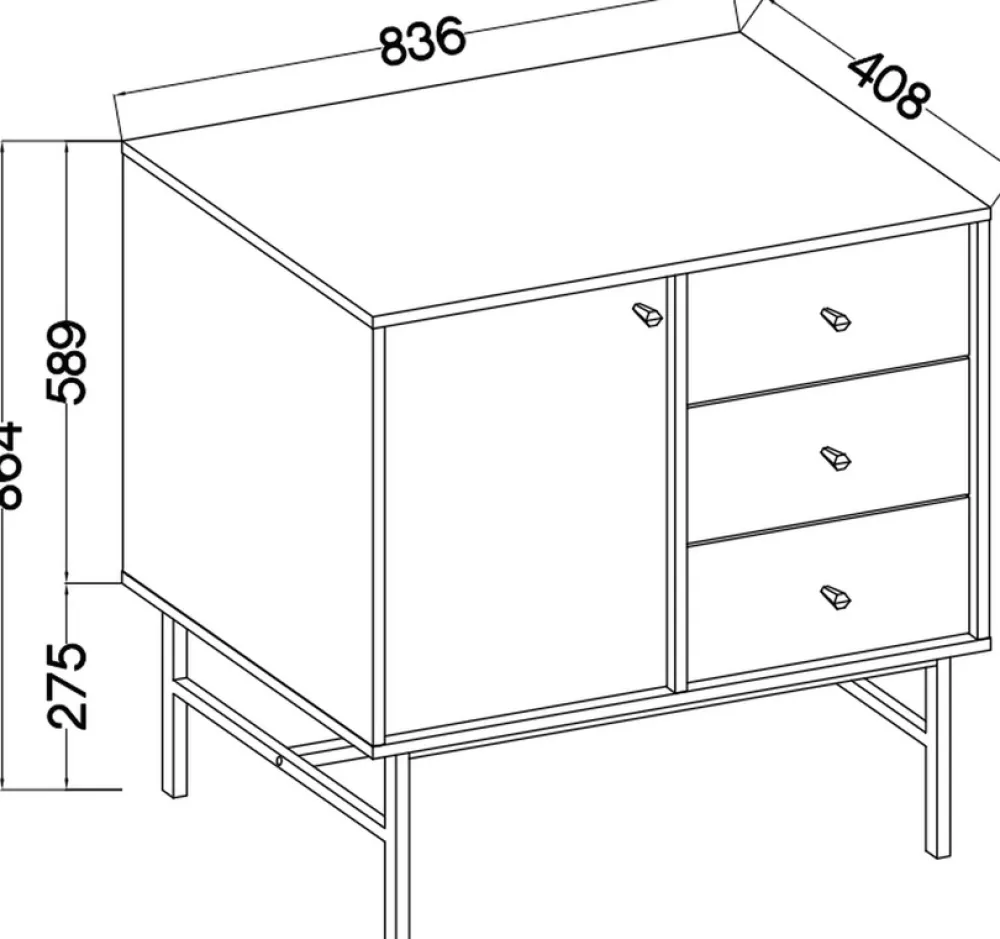 Meblościanki>Lempert Meblościanka do salonu z komodą TOKEN beż piaskowy