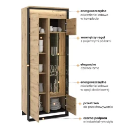 Meblościanki|Zestawy Mebli Do Salonu></noscript>lenart. Meblościanka do salonu z komodą QUANT dąb artisan