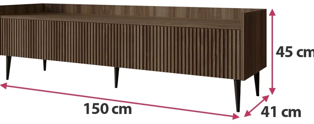 Zestawy Mebli Do Salonu|Meblościanki>JUREK Meblościanka do salonu z regałem i komodą ASPERO orzech