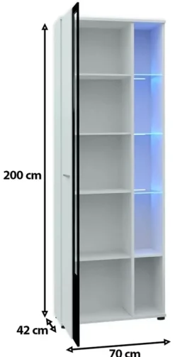 Meblościanki></noscript>Meblohand Meblościanka Komoda RTV Witryna Cube XL dąb sonoma
