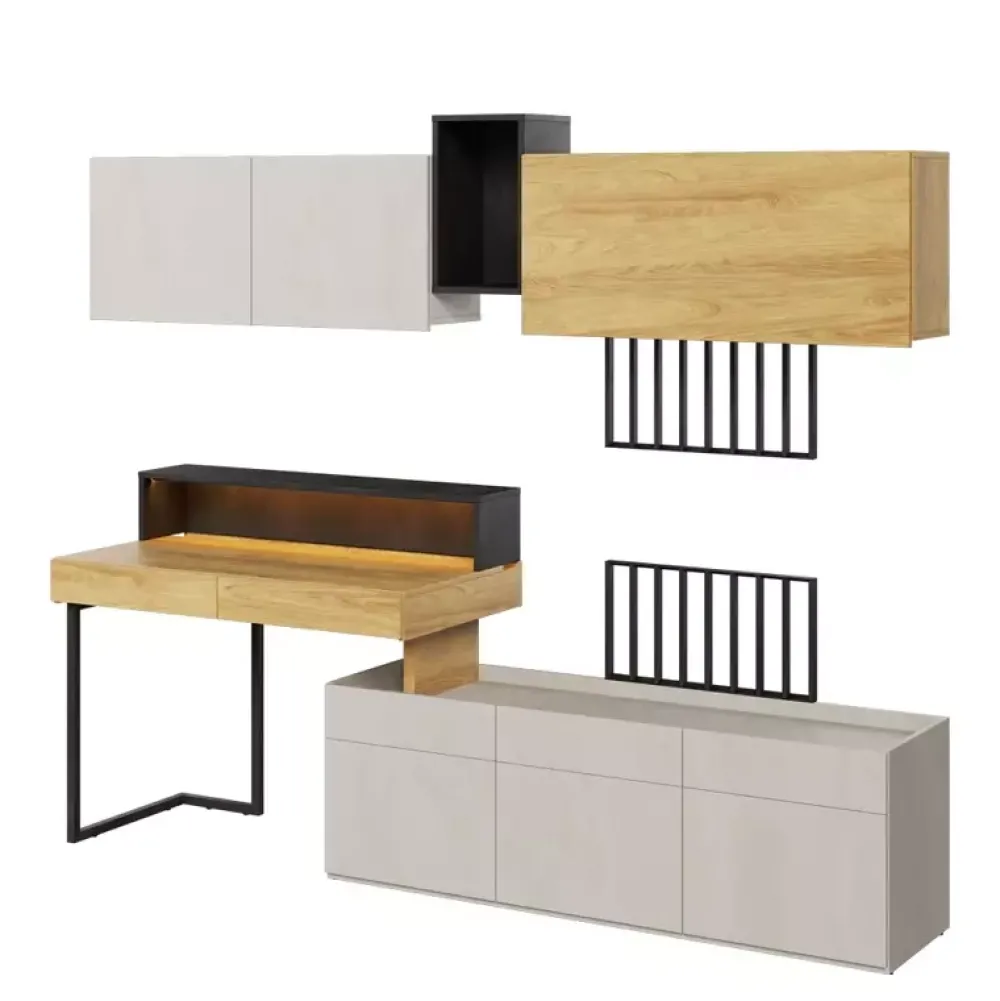 Meble Młodzieżowe|Zestawy Mebli Młodzieżowych>lenart. Meblościanka młodzieżowa z biurkiem TEEN FLEX