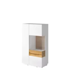 Zestawy Mebli Do Salonu|Meblościanki>Helvetia Meblościanka w białym połysku 280 cm KOBE