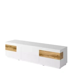 Zestawy Mebli Do Salonu|Meblościanki></noscript>Helvetia Meblościanka w białym połysku 280 cm KOBE