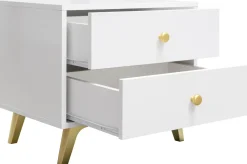 Szafki Nocne>Stolar Minimalistyczna szafka nocna do sypialni z szufladami 54 cm SELMA