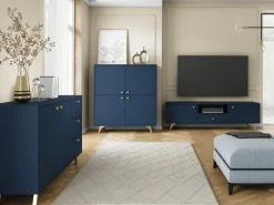 Szafki Rtv></noscript>Stolar Minimalistyczna szafka RTV do salonu 160 cm SELMA