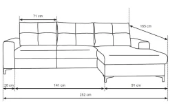 Meble Dla Dzieci|Narożniki></noscript>LASKI Minimalistyczny narożnik do salonu z funkcją spania AURORA