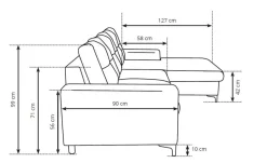 Meble Dla Dzieci|Narożniki></noscript>LASKI Minimalistyczny narożnik do salonu z funkcją spania AURORA