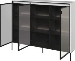 Witryny>lenart. Modna niska witryna na książki do salonu 150 cm TREND