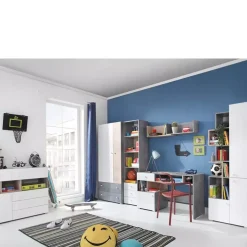 Zestawy Mebli Młodzieżowych>MEBLAR Modne meble do pokoju młodzieżowego SIREN szafa komoda biurko