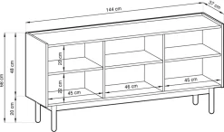 Zestawy Mebli Do Salonu></noscript>PIASKI Modułowe meble do salonu dąb riviera BURGOS