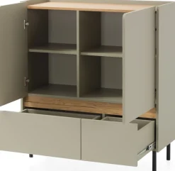 Meble Dla Dzieci|Meble Młodzieżowe>MEBLAR Młodzieżowa komoda na nóżkach 95 cm nowoczesna z szufladami LISSARO beż piaskowy