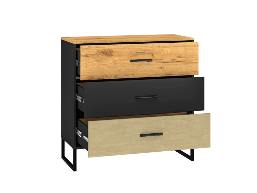 Zestawy Mebli Młodzieżowych|Komody>ML Meble Młodzieżowa komoda z szufladami w stylu loftowym COLT