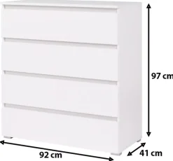 Zestawy Mebli Młodzieżowych|Komody></noscript>MARIDEX Młodzieżowa komoda z szufladami w stylu nowoczesnym COSTA dąb riviera