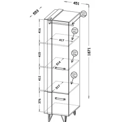 Meble Młodzieżowe|Zestawy Mebli Młodzieżowych></noscript>DOLMAR Młodzieżowa meblościanka z biurkiem i szafą LOSTI