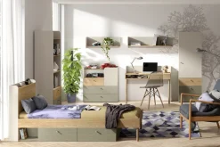 Zestawy Mebli Młodzieżowych|Półki>JUREK Młodzieżowa półka na książki 90 cm YOKO