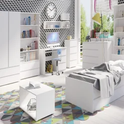 Półki|Zestawy Mebli Młodzieżowych></noscript>MARIDEX Młodzieżowa półka wisząca na książki w stylu nowoczesnym COSTA dąb sonoma