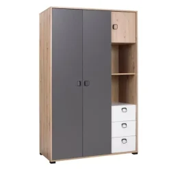 Meble Młodzieżowe|Zestawy Mebli Młodzieżowych>JUREK Młodzieżowa szafa 120 cm z półkami drążki szuflady CAMERUN