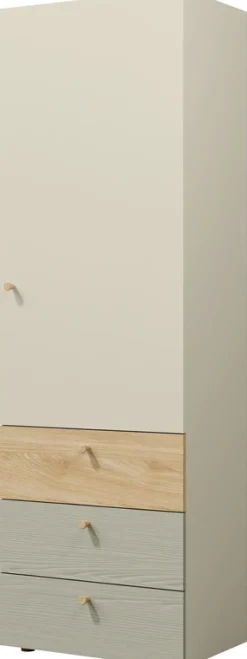 Meble Młodzieżowe|Zestawy Mebli Młodzieżowych>JUREK Młodzieżowa szafa jednodrzwiowa 60 cm z szufladami YOKO