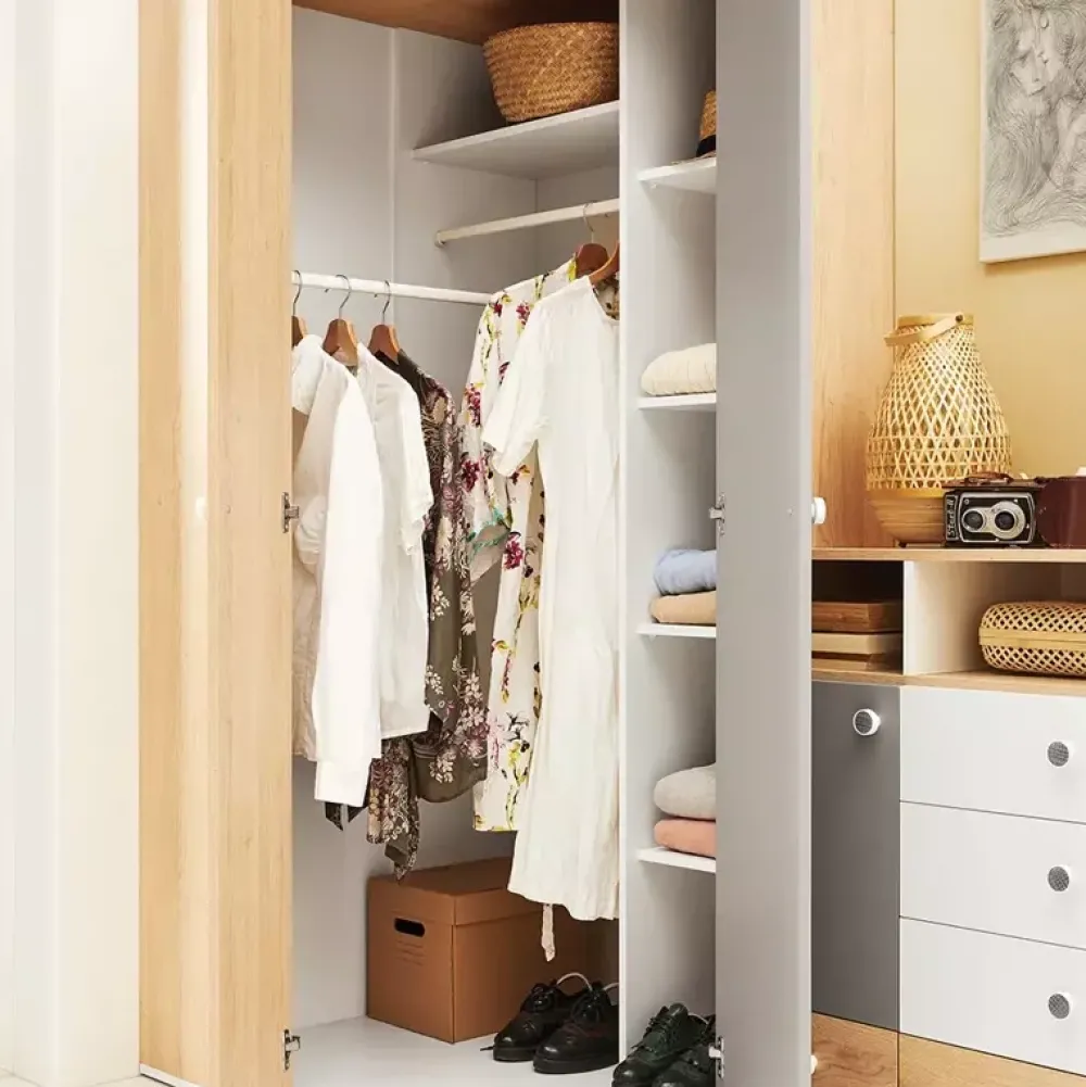 Zestawy Mebli Młodzieżowych|Szafy Dwudrzwiowe>MEBLAR Młodzieżowa szafa narożna PATHE