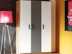 Zestawy Mebli Młodzieżowych|Szafy Trzydrzwiowe></noscript>ML Meble Młodzieżowa szafa trzydrzwiowa z drążkami i półkami 120 cm FINI