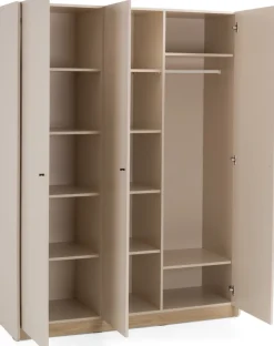 Meble Dla Dzieci|Meble Młodzieżowe>MEBLAR Młodzieżowa szafa uchylna trzydrzwiowa 145 cm z drażkiem na wieszkami ALDENO