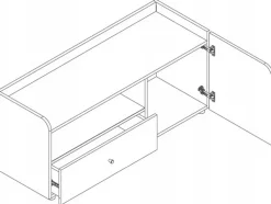 Zestawy Mebli Młodzieżowych>JUREK Młodzieżowa szafka RTV 120 cm z szufladą YOKO