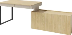Zestawy Mebli Młodzieżowych></noscript>MEBLAR Młodzieżowe biurko z komodą i szufladami 125 cm LISSARO