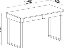 Biurka|Meble Dla Dzieci></noscript>MEBLAR Młodzieżowe biurko z komodą i szufladami 125 cm LISSARO