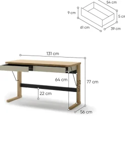 Biurka|Zestawy Mebli Młodzieżowych></noscript>lenart. Młodzieżowe biurko z szufladami do pokoju 130 cm OLLIE