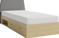 Meble Dla Dzieci|Łóżka Młodzieżowe>MEBLAR Młodzieżowe łóżko 90x200 cm jednoosobowe z szufladami ALDENO dąb olejowany