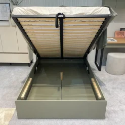 Meble Dla Dzieci|Meble Młodzieżowe></noscript>MEBLAR Młodzieżowe łóżko 90x200 cm jednoosobowe z pojemnikiem i stelażem LISSARO eukaliptus