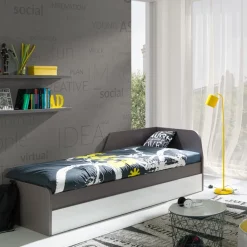 Łóżka Z Zagłówkiem|Łóżka Z Pojemnikiem></noscript>MARIDEX Młodzieżowe łóżko z pojemnikiem i stelażem ZENTO 80x200 cm