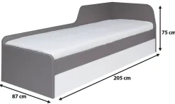 Łóżka Z Zagłówkiem|Łóżka Z Pojemnikiem></noscript>MARIDEX Młodzieżowe łóżko z pojemnikiem i stelażem ZENTO 80x200 cm