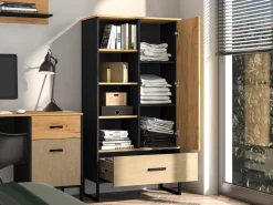 Meble Młodzieżowe|Zestawy Mebli Młodzieżowych></noscript>ML Meble Młodzieżowy regał z szufladą w stylu loftowym COLT