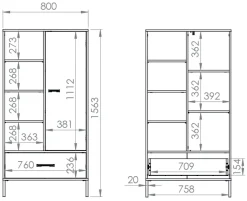 Meble Młodzieżowe|Zestawy Mebli Młodzieżowych></noscript>ML Meble Młodzieżowy regał z szufladą w stylu loftowym COLT