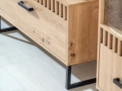 Zestawy Mebli Młodzieżowych></noscript>DOMEL Młodzieżowy zestaw mebli z biurkiem LAMELIX dąb artisan