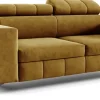Kanapy I Sofy>Meble Grand Musztardowa kanapa dwuosobowa do salonu z regulowanymi zagłówkami SOFFO
