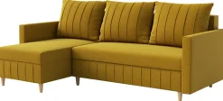 Narożniki>Rimal Musztardowy narożnik z funkcją spania do salonu FOCUS