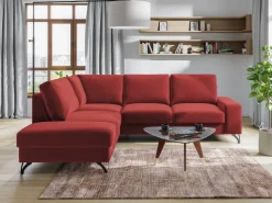 Narożniki></noscript>COMFORTEO Musztardowy narożnik z funkcją spania FLAVIO