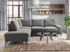 Narożniki></noscript>COMFORTEO Musztardowy narożnik z funkcją spania FLAVIO