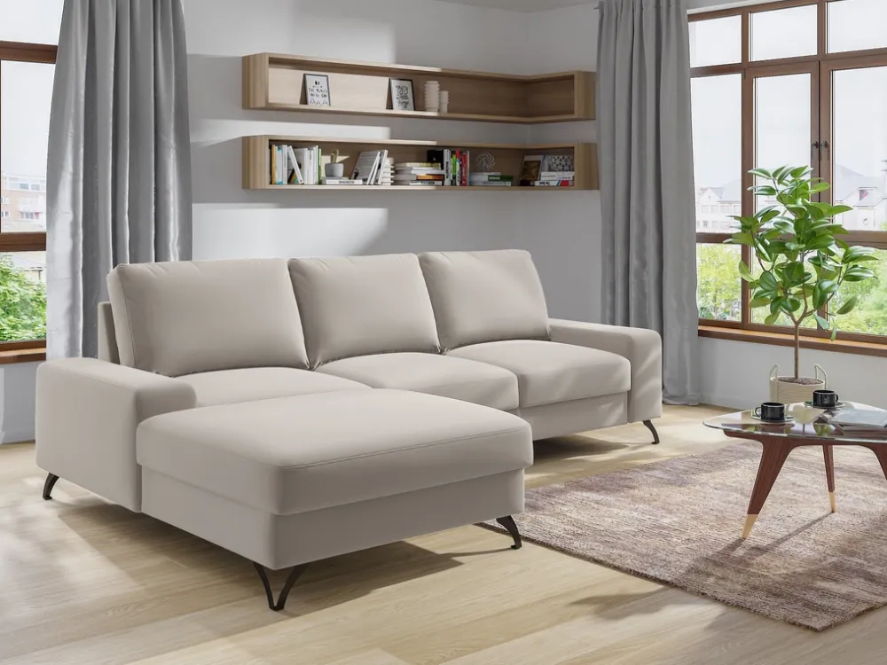 Meble Dla Dzieci|Narożniki>COMFORTEO Musztardowy rozkładany narożnik do salonu FLAVIO MINI